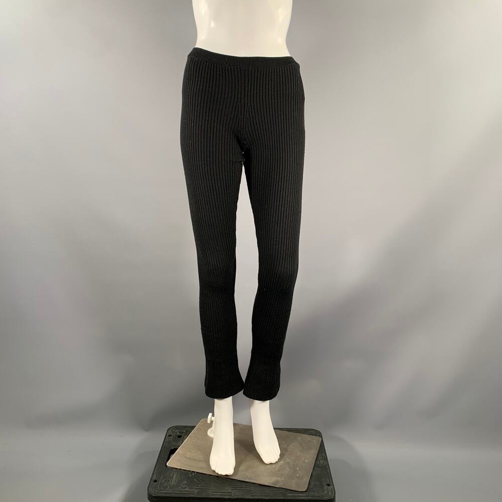 PRADA Size 2 Black Wool Flared Leggings